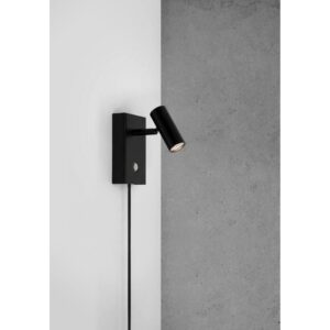 Nordlux Omari Φωτιστικό Τοίχου Μαύρο LED 3.2W 2700K Διακόπτη Αφής Dimmable –  2112231003