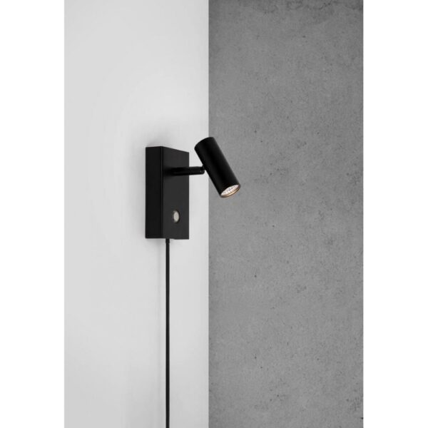 Nordlux Omari Φωτιστικό Τοίχου Μαύρο LED 3.2W 2700K Διακόπτη Αφής Dimmable –  2112231003