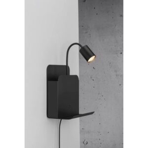 Nordlux Roomi Φωτιστικό Τοίχου Μαύρο GU10  Μεταλλικό –  2112551003