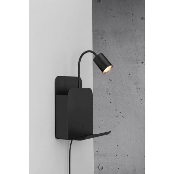 Nordlux Roomi Φωτιστικό Τοίχου Μαύρο GU10  Μεταλλικό –  2112551003