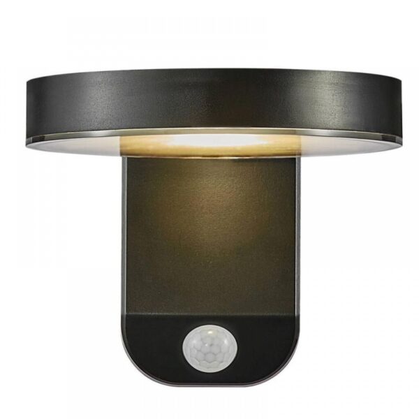 Nordlux Rica Round Φωτιστικό Τοίχου Ηλιακό Φωτιστικό LED 5W 3000K IP44 Μαύρου Χρώματος – 2118141003