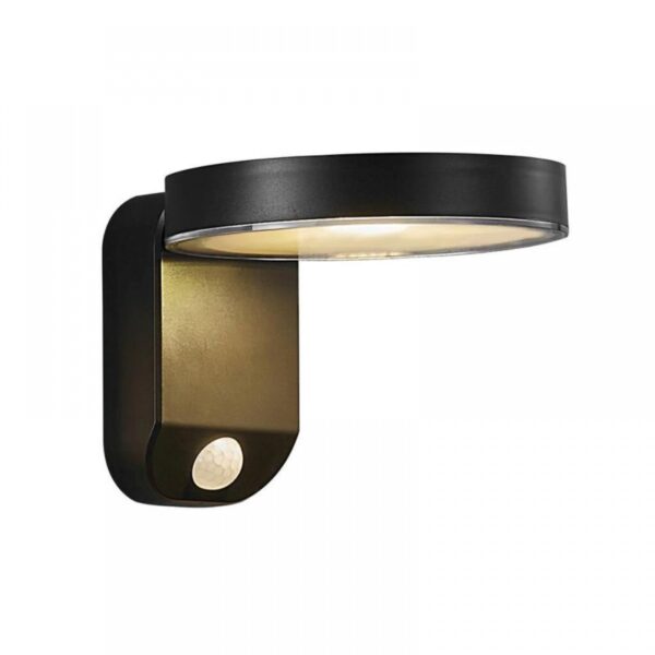 Nordlux Rica Round Φωτιστικό Τοίχου Ηλιακό Φωτιστικό LED 5W 3000K IP44 Μαύρου Χρώματος – 2118141003
