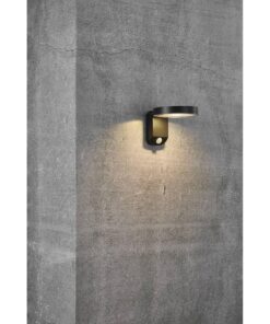 Nordlux Rica Round Φωτιστικό Τοίχου Ηλιακό Φωτιστικό LED 5W 3000K IP44 Μαύρου Χρώματος – 2118141003