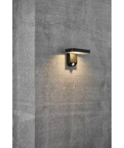 Nordlux Rica Square Φωτιστικό Τοίχου Ηλιακό Φωτιστικό IP44 LED 5W 3000K Μαύρου Χρώματος – 2118161003