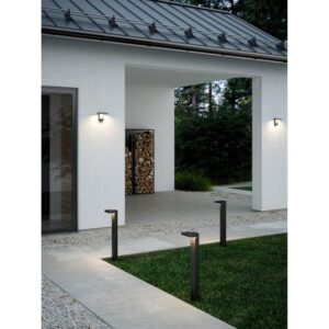 Nordlux Rica Square Φωτιστικό Τοίχου Ηλιακό Φωτιστικό IP44 LED 5W 3000K Μαύρου Χρώματος –  2118161003