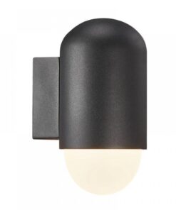 Nordlux Heka Φωτιστικό Τοίχου Μαύρο E27 Αλουμίνιο/Γυάλινο – 2118211003