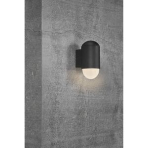 Nordlux Heka Φωτιστικό Τοίχου Μαύρο E27  Αλουμίνιο/Γυάλινο –  2118211003