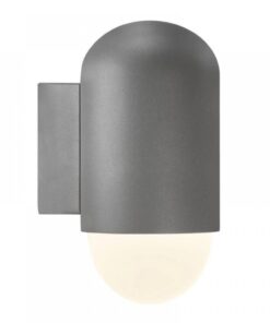 Nordlux Heka Φωτιστικό Τοίχου Γκρι E27 Αλουμίνιο/Γυάλινο – 2118211050