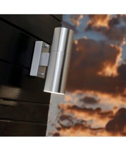 Επιτοίχιο Φωτιστικό Nordlux Tin Maxi 2xGU10 IP54 Χρώματος Ασημί – 21279134