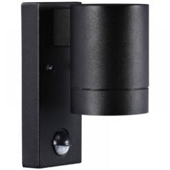 Επιτοίχιο Φωτιστικό Nordlux Tin 1xGU10 Μαύρου Χρώματος IP54 με ανιχνευτή κίνησης – 21509103