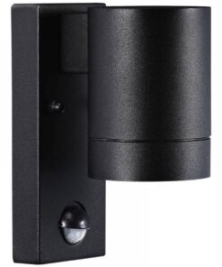 Επιτοίχιο Φωτιστικό Nordlux Tin 1xGU10 Μαύρου Χρώματος IP54 με ανιχνευτή κίνησης – 21509103