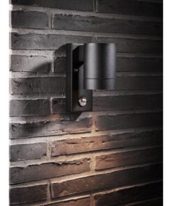 Επιτοίχιο Φωτιστικό Nordlux Tin 1xGU10 Μαύρου Χρώματος IP54 με ανιχνευτή κίνησης – 21509103
