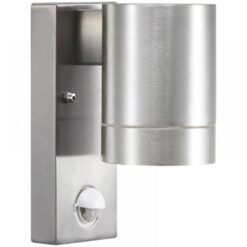 Επιτοίχιο Φωτιστικό Nordlux Tin 1xGU10 Ασημί Χρώματος IP54 με ανιχνευτή κίνησης – 21509129