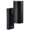 Επιτοίχιο Φωτιστικό Nordlux Tin Maxi Sensor 2xGu10 IP54 Με ανιχνευτή Κίνησης Μαύρου Χρώματος –  21519103