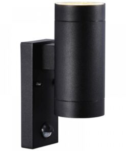 Επιτοίχιο Φωτιστικό Nordlux Tin Maxi Sensor 2xGu10 IP54 Με ανιχνευτή Κίνησης Μαύρου Χρώματος – 21519103