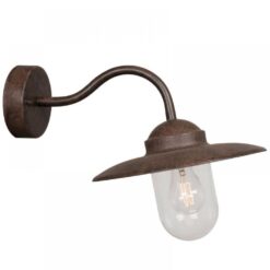 Nordlux Luxembourg Φωτιστικό Τοίχου Rusty E27 Γυάλινο/Μεταλλικό – 22671009