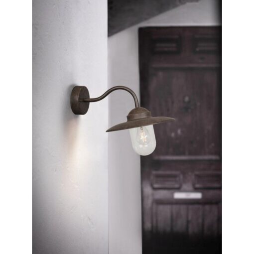 Nordlux Luxembourg Φωτιστικό Τοίχου Rusty E27  Γυάλινο/Μεταλλικό –  22671009