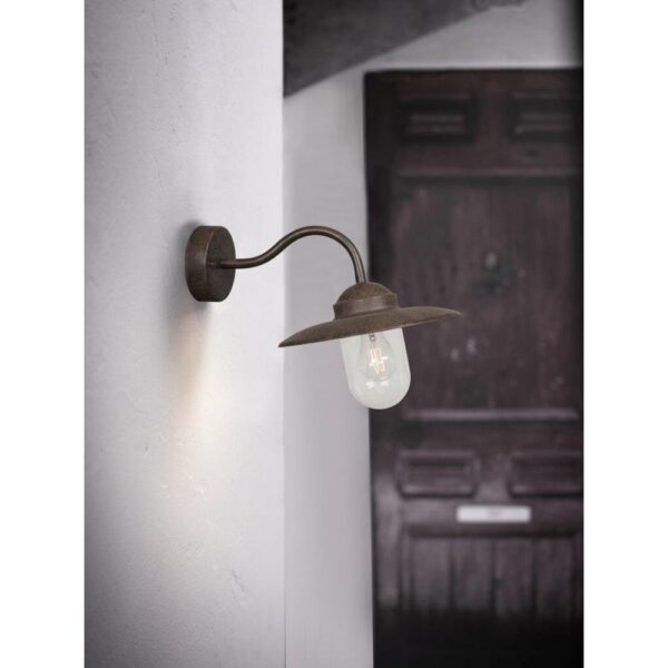 Nordlux Luxembourg Φωτιστικό Τοίχου Rusty E27  Γυάλινο/Μεταλλικό –  22671009
