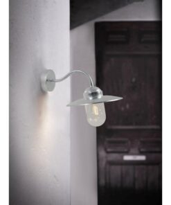 Nordlux Luxembourg Φωτιστικό Τοίχου Γαλβανιζέ E27 Γυαλί – 22671031