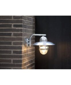 Nordlux Nibe Φωτιστικό Τοίχου Γαλβανιζέ E27 Γυαλί – 24981031
