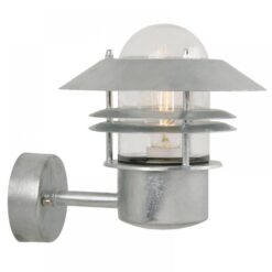 Nordlux Blokhus Up Φωτιστικό Τοίχου Γαλβανιζέ IP54 E27 Γυαλί – 25011031