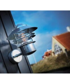 Nordlux Blokhus Up Φωτιστικό Τοίχου Γαλβανιζέ IP54 E27 Γυαλί – 25011031