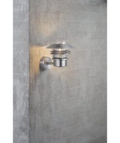 Nordlux Blokhus Up Φωτιστικό Τοίχου Γαλβανιζέ IP54 E27 Γυαλί – 25011031