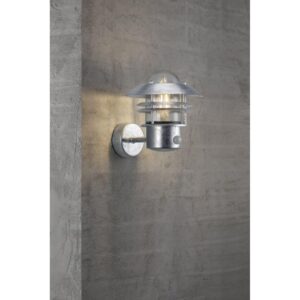 Nordlux Blokhus Up Sensor Φωτιστικό Τοίχου Γαλβανιζέ IP54 E27 Αισθητήρα Ανίχνευσης Κίνησης –  25031031