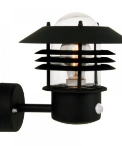 Επιτοίχιο Φωτιστικό Εξωτερικού Χώρου Nordlux Vejers Sensor 1xE27 IP54 Αισθητήρα Ανίχνευσης Κίνησης Μαύρου Χρώματος – 25101003