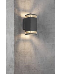 Nordlux Elm Double Φωτιστικό Τοίχου Μαύρο GU10 Αλουμίνιο/Πλαστικό – 45331003