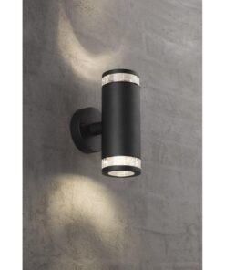 Nordlux Birk Double Φωτιστικό Τοίχου Μαύρο IP44 GU10 – 45501003
