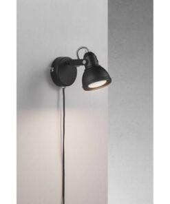 Nordlux Aslak Φωτιστικό Τοίχου Μαύρο GU10 Μεταλλικό – 45721003