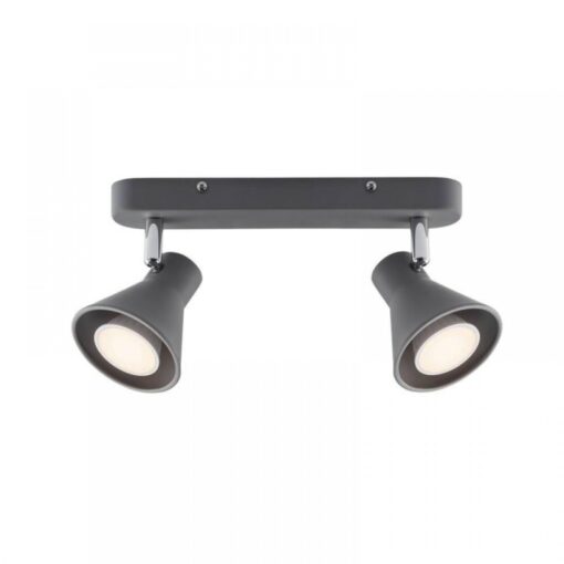 Nordlux Eik 2-Spot  Σποτ Φωτιστικό  Γκρι GU10  Μεταλλικό –  45770110