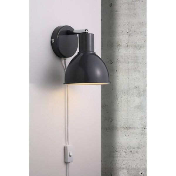 Nordlux Pop Φωτιστικό Τοίχου Ανθρακί E27  Μεταλλικό –  45841050