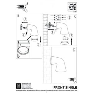 Nordlux Front Single Φωτιστικό Τοίχου Λευκό GU10  Αλουμίνιο/Γυάλινο –  46801001