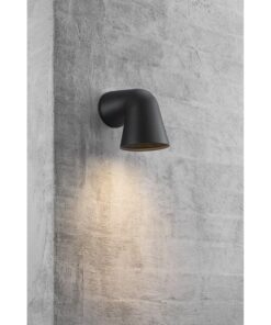 Nordlux Front Single Φωτιστικό Τοίχου Μαύρο GU10 Αλουμίνιο/Γυάλινο – 46801003