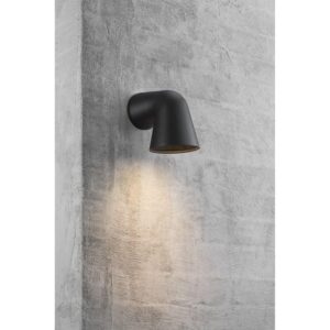 Nordlux Front Single Φωτιστικό Τοίχου Μαύρο GU10  Αλουμίνιο/Γυάλινο –  46801003