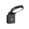 Nordlux Marina Sensor Φωτιστικό Τοίχου Μαύρο LED 10W 3000K με Ανιχνευτή Κίνησης –  46831003