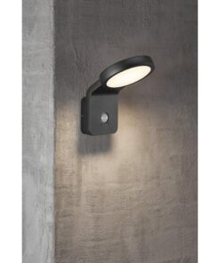 Nordlux Marina Sensor Φωτιστικό Τοίχου Μαύρο LED 10W 3000K με Ανιχνευτή Κίνησης – 46831003