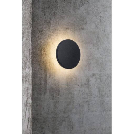 Nordlux Artego Round Φωτιστικό Τοίχου Μαύρο IP54 LED 8W 3000K –  46941003