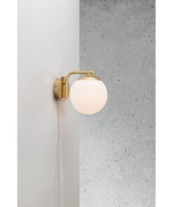 Nordlux Grant Φωτιστικό Τοίχου Ορείχαλκος E14 Γυάλινο/Μεταλλικό – 47091025