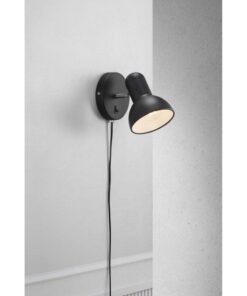 Nordlux Texas Φωτιστικό Τοίχου E27 Μαύρου Χρώματος – 47141003