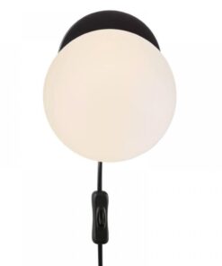Nordlux Lilly Φωτιστικό Τοίχου Μαύρο E14 Γυάλινο/Μεταλλικό – 48891003