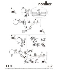 Nordlux Lilly Φωτιστικό Τοίχου Μαύρο E14 Γυάλινο/Μεταλλικό – 48891003
