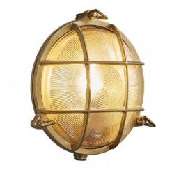 Nordlux Polperro Φωτιστικό Τοίχου Ορείχαλκος IP64 1xE27 Ορείχαλκος/Γυάλινο – 49021035