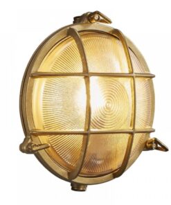 Nordlux Polperro Φωτιστικό Τοίχου Ορείχαλκος IP64 1xE27 Ορείχαλκος/Γυάλινο – 49021035