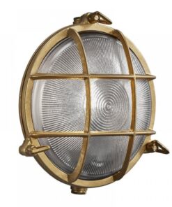 Nordlux Polperro Φωτιστικό Τοίχου Ορείχαλκος IP64 1xE27 Ορείχαλκος/Γυάλινο – 49021035