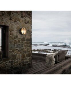 Nordlux Polperro Φωτιστικό Τοίχου Ορείχαλκος IP64 1xE27 Ορείχαλκος/Γυάλινο – 49021035