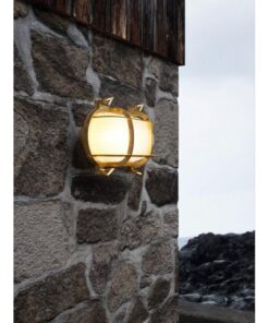 Nordlux Helford Φωτιστικό Τοίχου Ορείχαλκος E27 Ορείχαλκος/Γυάλινο – 49031035