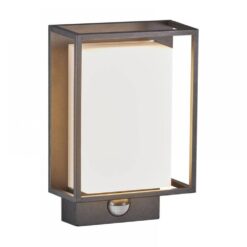 Nordlux Nestor Φωτιστικό Τοίχου Μαύρο IP44 LED 8W 2700K με Ανιχνευτή Κίνησης – 49051503